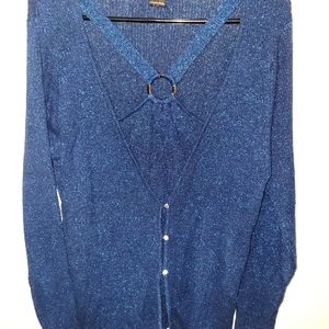 Lane Bryant sparkly blue sweater